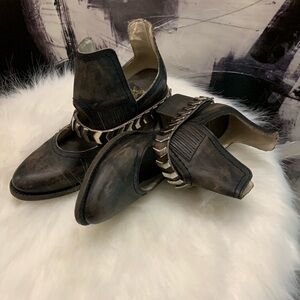 Freebird Blade Booties : worn 3-4 times. Fits a size 8 shoe.